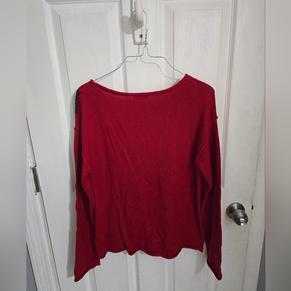 Wild Fable Womens NWT Americana Pullover Sweater Lobster Red & White Size Small - Picture 12 of 12